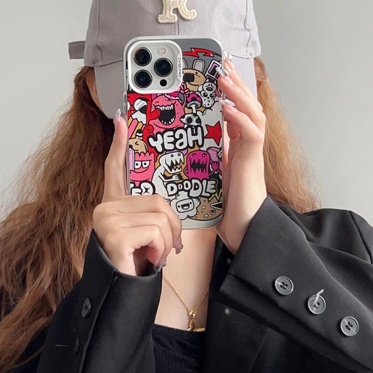 For iPhone 16 Plus Electroplated Silver Series PC Protective Phone Case(Money) by buy2fix