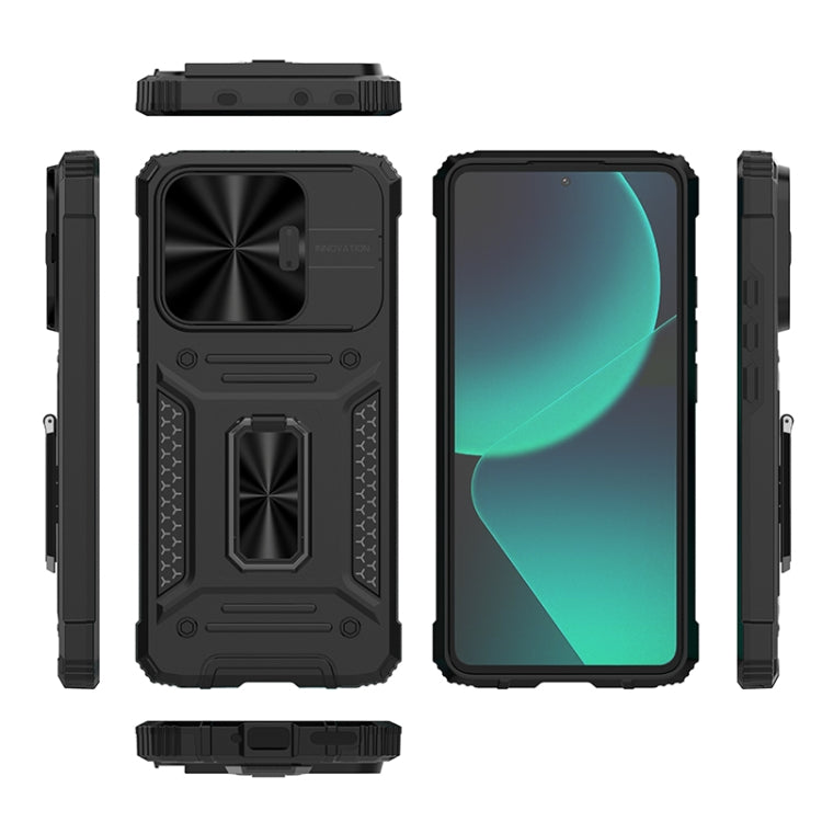 For Xiaomi Redmi K60 Ultra Camshield Robot TPU Hybrid PC Phone Case(Green) - Redmi K60 Ultra Cases by buy2fix | Online Shopping UK | buy2fix
