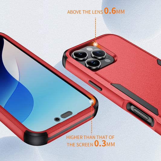 For iPhone 16 Pro Max Commuter Shockproof TPU + PC Phone Case(Red+Black) by buy2fix