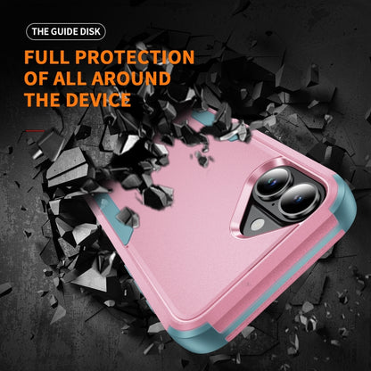 For iPhone 16 Plus Commuter Shockproof TPU + PC Phone Case(Pink+Grey Green) - iPhone 16 Plus Cases by buy2fix | Online Shopping UK | buy2fix