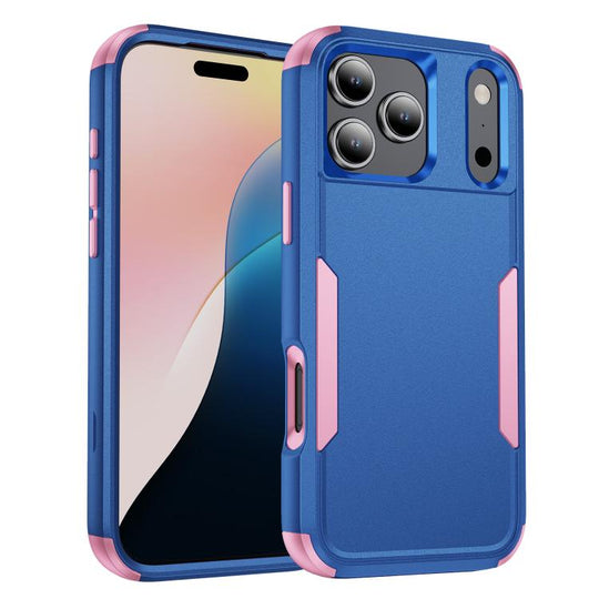 For iPhone 18 Pro Max / 17 Pro Max Commuter Shockproof TPU + PC Phone Case(Royal Blue+Pink)