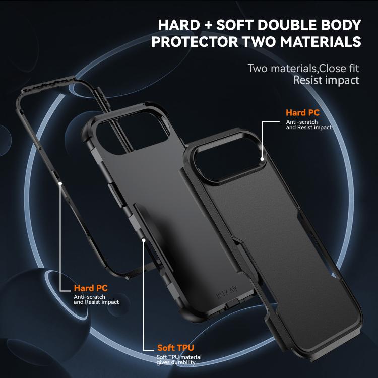 For iPhone Air Commuter Shockproof TPU + PC Phone Case(Black) - iPhone Air Cases by buy2fix | Online Shopping UK | buy2fix