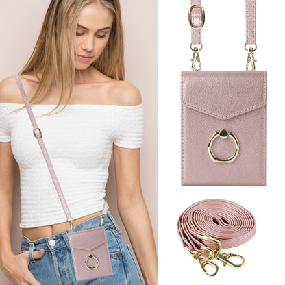 For Samsung Galaxy Z Flip4 Litchi Texture RFID Card Slot Phone Case with Ring Holder(Rose Gold) - Galaxy Z Flip4 5G Cases by buy2fix | Online Shopping UK | buy2fix