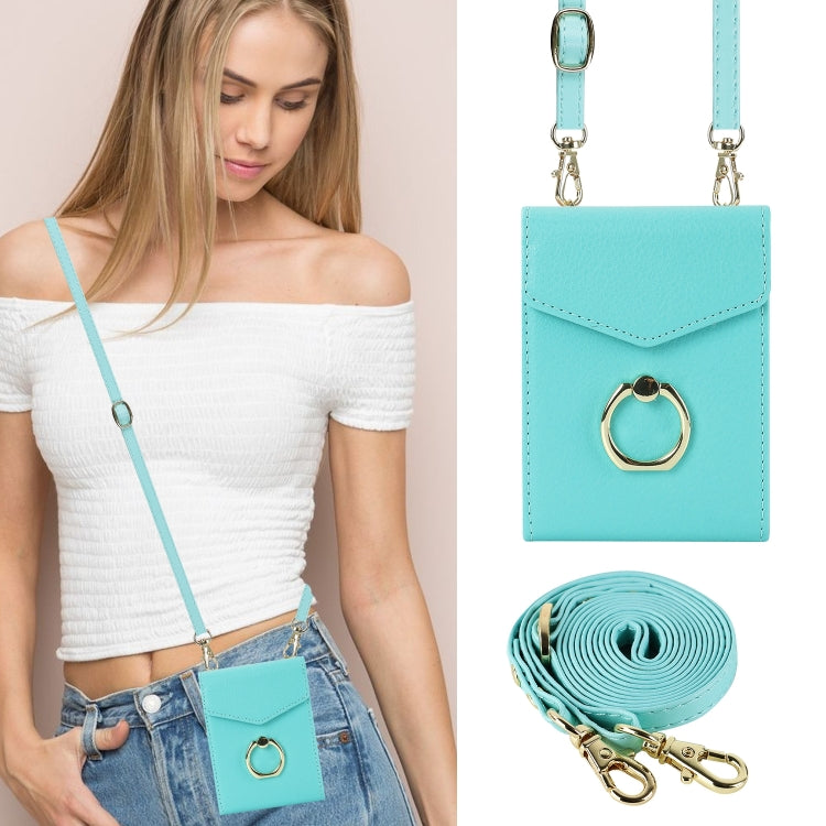 For Samsung Galaxy Z Flip6 / Flip7 FE Litchi Texture RFID Card Slot Phone Case with Ring Holder(Green) - Galaxy Z Flip6 5G Cases by buy2fix | Online Shopping UK | buy2fix