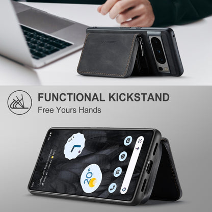 For Google Pixel 8 Pro JEEHOOD Magnetic Zipper Wallet Phone Leather Case(Black) - Google Cases by JEEHOOD | Online Shopping UK | buy2fix