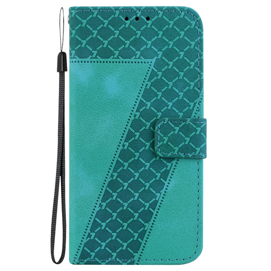 For Xiaomi Redmi Note 12 Pro+ Global 7-shaped Embossed Leather Phone Case(Green) by buy2fix