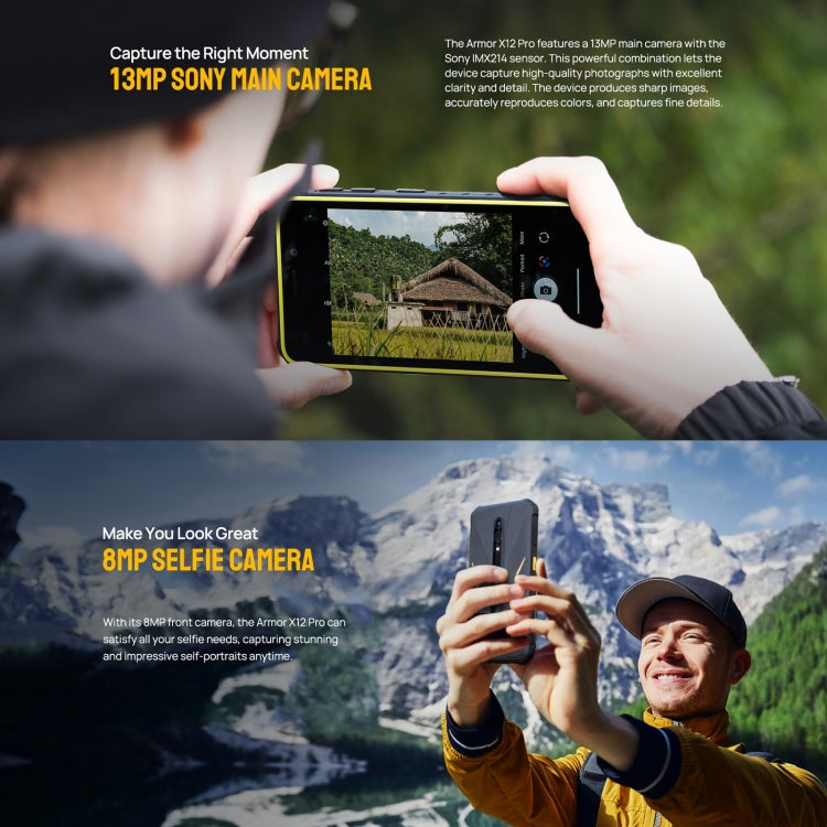 Ulefone Armor X12 Pro, 4GB+64GB, IP68/IP69K Rugged Phone, 5.45 inch Android 13 MediaTek Helio G36 Octa Core, Network: 4G, NFC(Some Orange) by Ulefone