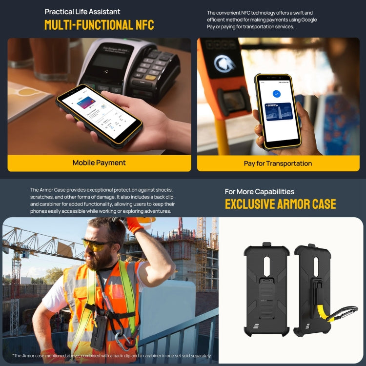 Ulefone Armor X12 Pro, 4GB+64GB, IP68/IP69K Rugged Phone, 5.45 inch Android 13 MediaTek Helio G36 Octa Core, Network: 4G, NFC(Some Orange) by Ulefone