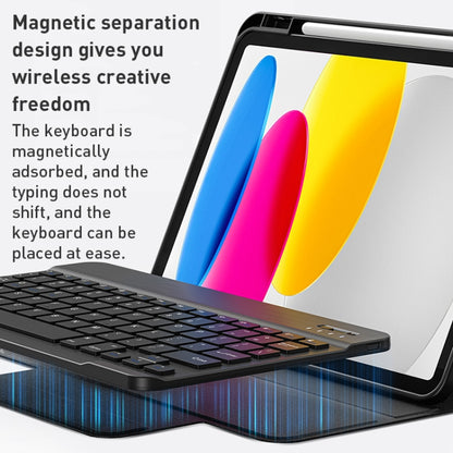 For iPad 10.2 2021 / Air 2019 WiWU Skin Feel Magnetic Detachable Keyboard Tablet Case(Black) - For iPad Air by WIWU | Online Shopping UK | buy2fix