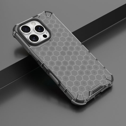 For iPhone 16 Pro Max Honeycomb Shockproof Phone Case(Black) by buy2fix
