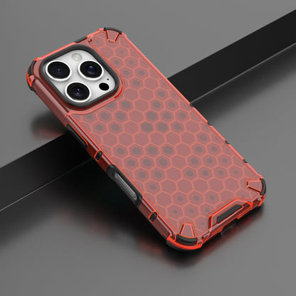 For iPhone 16 Pro Max Honeycomb Shockproof Phone Case(Red) - iPhone 16 Pro Max Cases by buy2fix | Online Shopping UK | buy2fix