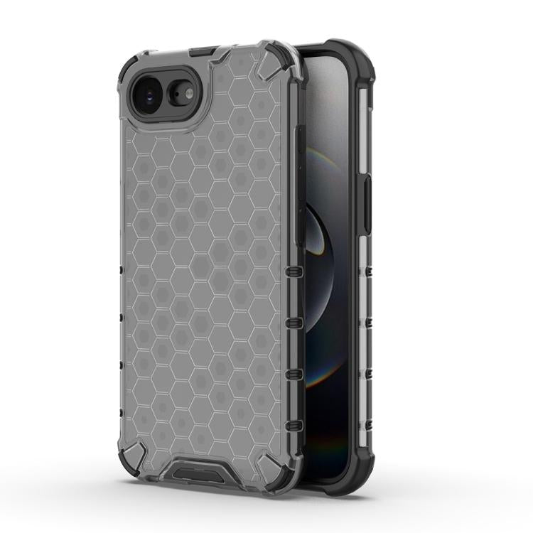 For iPhone 16e Honeycomb Shockproof Phone Case(Black) - iPhone 16e Cases by buy2fix | Online Shopping UK | buy2fix