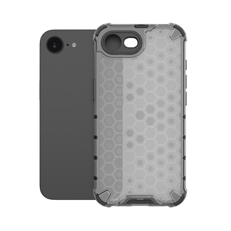 For iPhone 16e Honeycomb Shockproof Phone Case(Black) - iPhone 16e Cases by buy2fix | Online Shopping UK | buy2fix