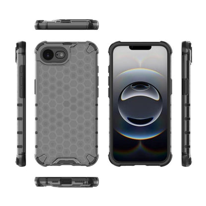 For iPhone 16e Honeycomb Shockproof Phone Case(Black) - iPhone 16e Cases by buy2fix | Online Shopping UK | buy2fix