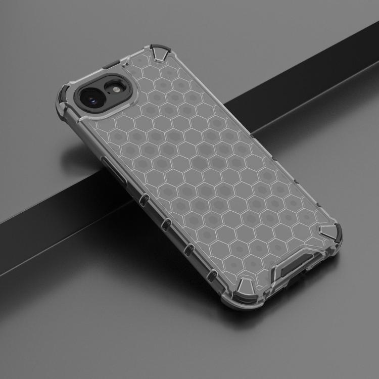 For iPhone 16e Honeycomb Shockproof Phone Case(Black) - iPhone 16e Cases by buy2fix | Online Shopping UK | buy2fix