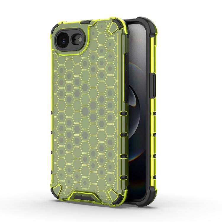 For iPhone 16e Honeycomb Shockproof Phone Case(Green) - iPhone 16e Cases by buy2fix | Online Shopping UK | buy2fix