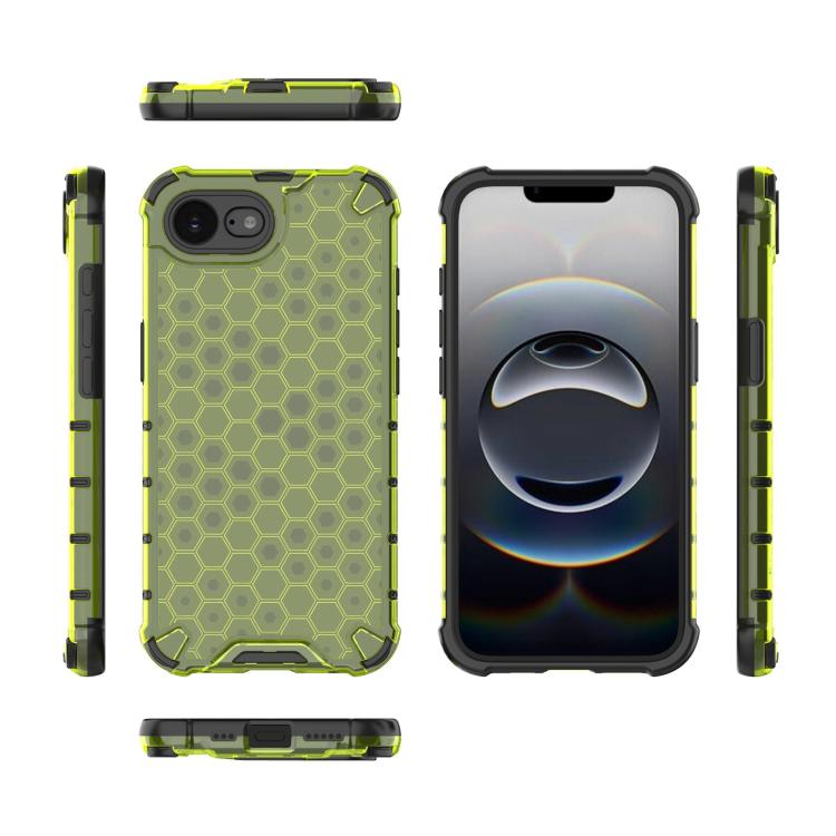 For iPhone 16e Honeycomb Shockproof Phone Case(Green) - iPhone 16e Cases by buy2fix | Online Shopping UK | buy2fix
