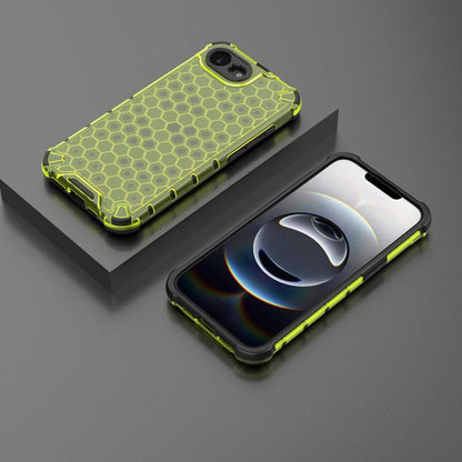 For iPhone 16e Honeycomb Shockproof Phone Case(Green) - iPhone 16e Cases by buy2fix | Online Shopping UK | buy2fix
