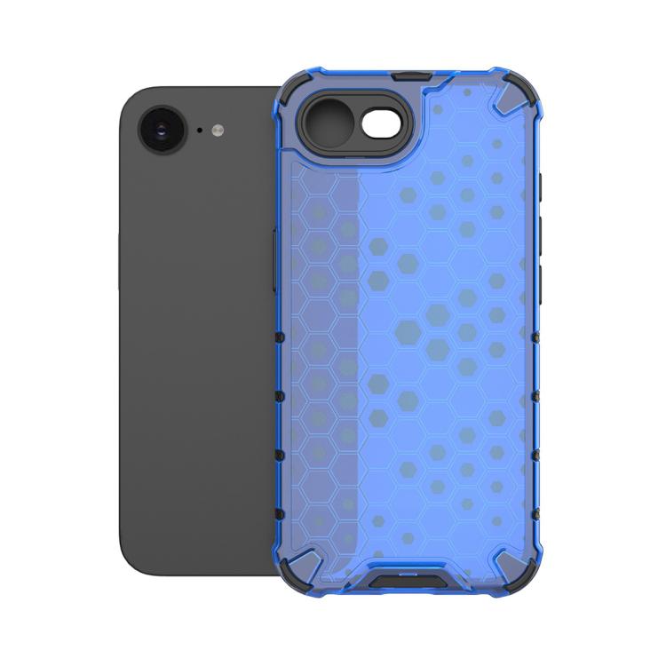 For iPhone 16e Honeycomb Shockproof Phone Case(Blue) - iPhone 16e Cases by buy2fix | Online Shopping UK | buy2fix