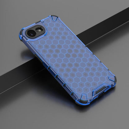 For iPhone 16e Honeycomb Shockproof Phone Case(Blue) - iPhone 16e Cases by buy2fix | Online Shopping UK | buy2fix