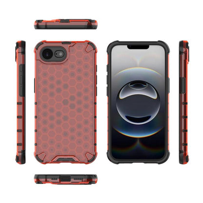 For iPhone 16e Honeycomb Shockproof Phone Case(Red) - iPhone 16e Cases by buy2fix | Online Shopping UK | buy2fix