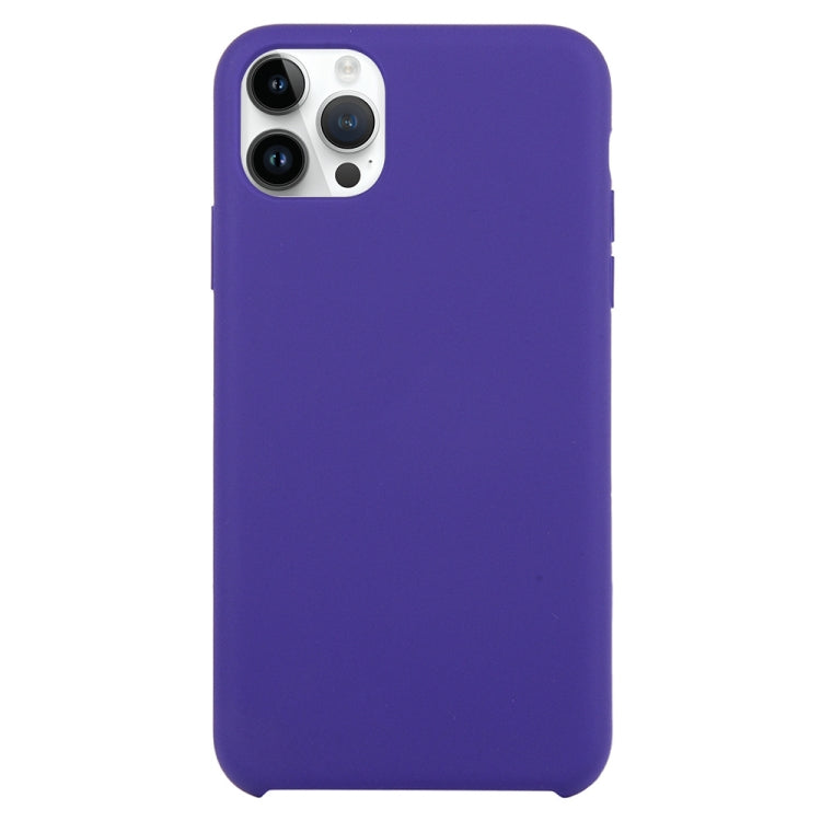 For iPhone 16 Pro Solid Silicone Phone Case(Dark Purple) - iPhone 16 Pro Cases by buy2fix | Online Shopping UK | buy2fix