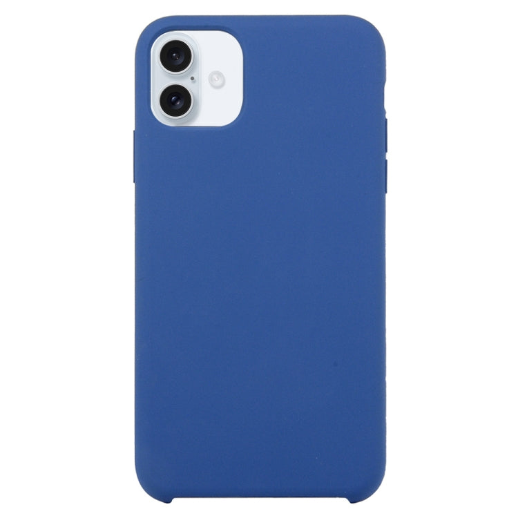 For iPhone 16 Plus Solid Silicone Phone Case(Blue) - iPhone 16 Plus Cases by buy2fix | Online Shopping UK | buy2fix