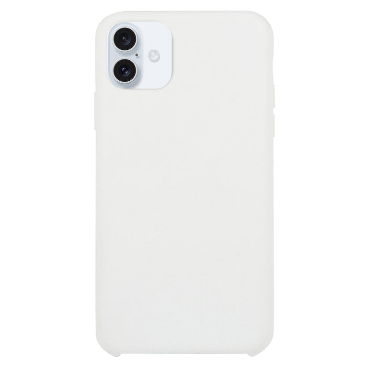 For iPhone 16 Plus Solid Silicone Phone Case(White) - iPhone 16 Plus Cases by buy2fix | Online Shopping UK | buy2fix