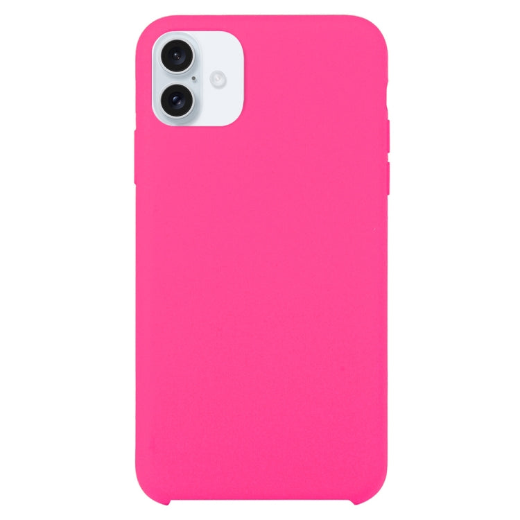 For iPhone 16 Plus Solid Silicone Phone Case(Rose Red) - iPhone 16 Plus Cases by buy2fix | Online Shopping UK | buy2fix