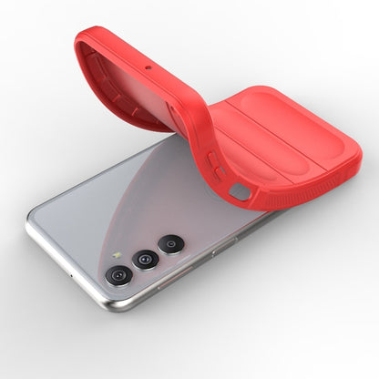 For Samsung Galaxy M34 5G India Magic Shield TPU + Flannel Phone Case(Black) by buy2fix