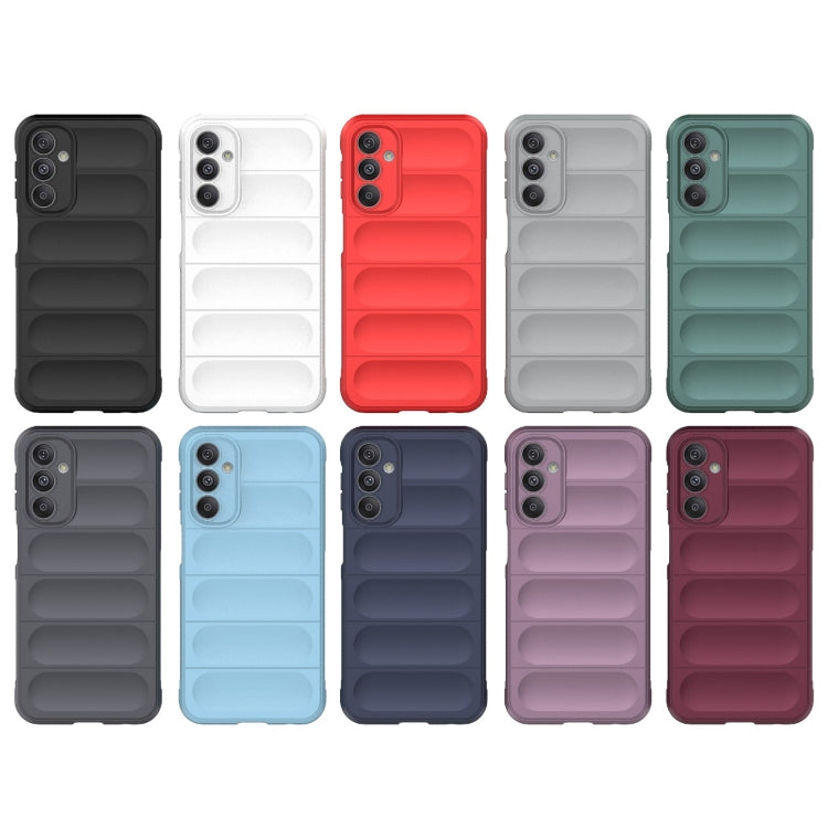 For Samsung Galaxy M34 5G India Magic Shield TPU + Flannel Phone Case(Dark Grey) - Galaxy Phone Cases by buy2fix | Online Shopping UK | buy2fix