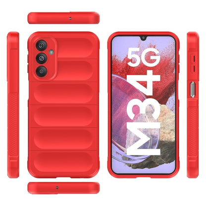 For Samsung Galaxy M34 5G India Magic Shield TPU + Flannel Phone Case(White) - Galaxy Phone Cases by buy2fix | Online Shopping UK | buy2fix