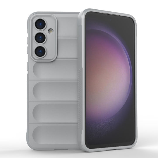 For Samsung Galaxy S23 FE 5G Magic Shield TPU + Flannel Phone Case(Grey)