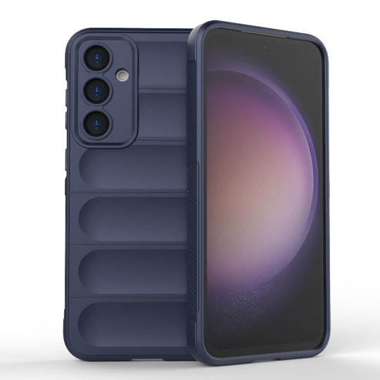 For Samsung Galaxy S23 FE 5G Magic Shield TPU + Flannel Phone Case(Dark Blue)