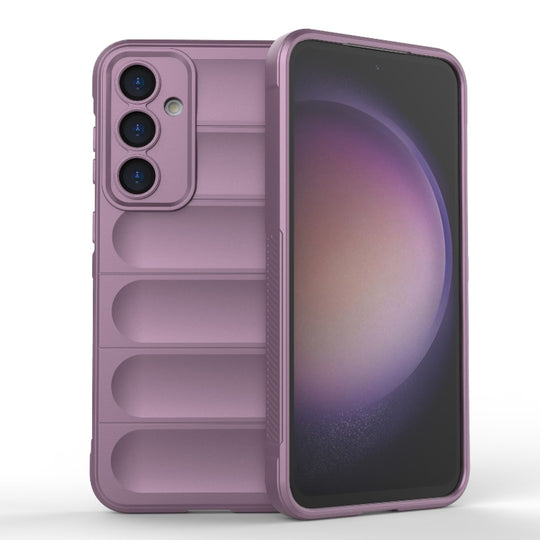 For Samsung Galaxy S23 FE 5G Magic Shield TPU + Flannel Phone Case(Purple)