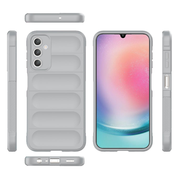 For Samsung Galaxy A25 5G Magic Shield TPU + Flannel Phone Case(Grey) by buy2fix