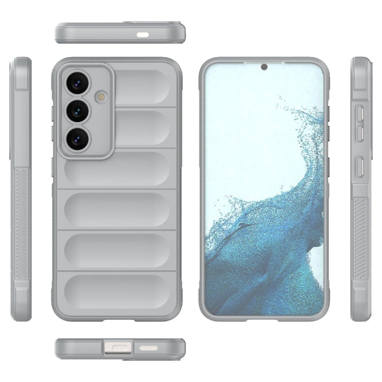 For Samsung Galaxy S24 5G Magic Shield TPU + Flannel Phone Case(Grey) - Galaxy S24 5G Cases by buy2fix | Online Shopping UK | buy2fix