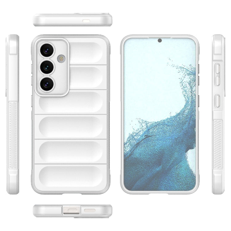 For Samsung Galaxy S24 5G Magic Shield TPU + Flannel Phone Case(White) - Galaxy S24 5G Cases by buy2fix | Online Shopping UK | buy2fix