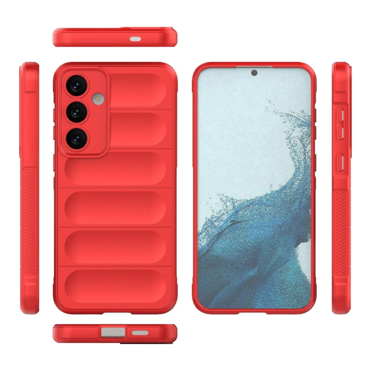For Samsung Galaxy S24+ 5G Magic Shield TPU + Flannel Phone Case(Red) - Galaxy S24+ 5G Cases by buy2fix | Online Shopping UK | buy2fix