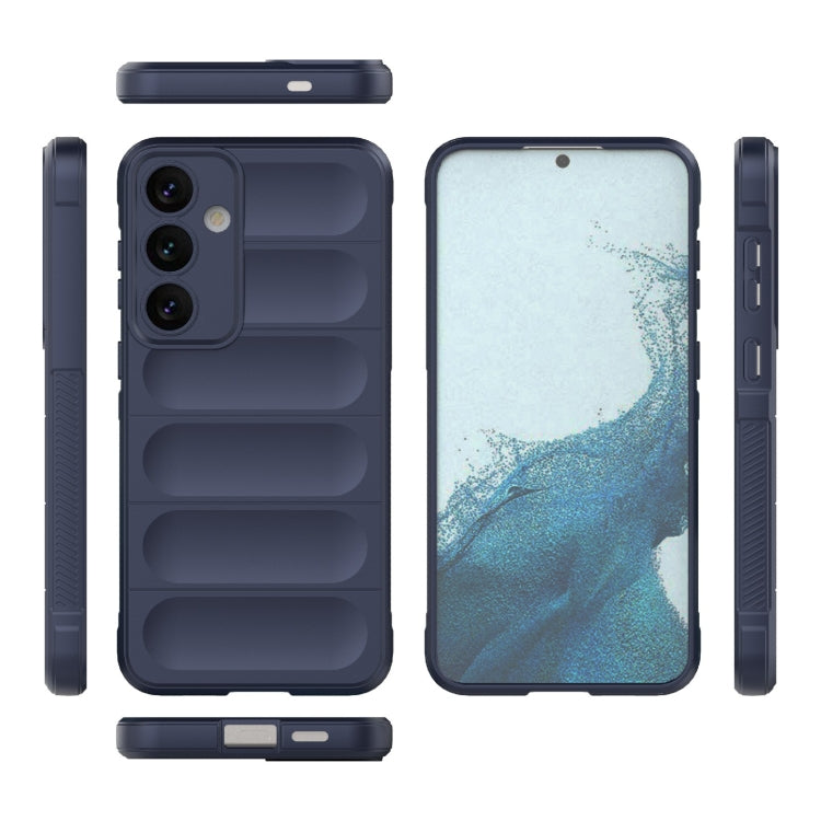 For Samsung Galaxy S24+ 5G Magic Shield TPU + Flannel Phone Case(Dark Blue) - Galaxy S24+ 5G Cases by buy2fix | Online Shopping UK | buy2fix
