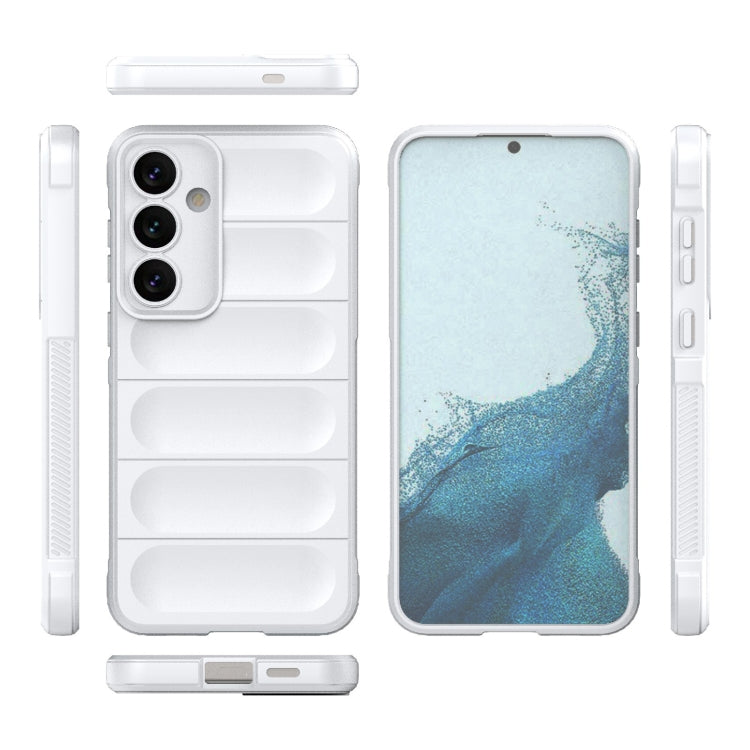 For Samsung Galaxy S24+ 5G Magic Shield TPU + Flannel Phone Case(White) - Galaxy S24+ 5G Cases by buy2fix | Online Shopping UK | buy2fix