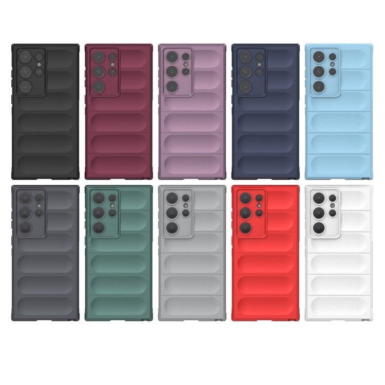 For Samsung Galaxy S24 Ultra 5G Magic Shield TPU + Flannel Phone Case(Grey) - Galaxy S24 Ultra 5G Cases by buy2fix | Online Shopping UK | buy2fix