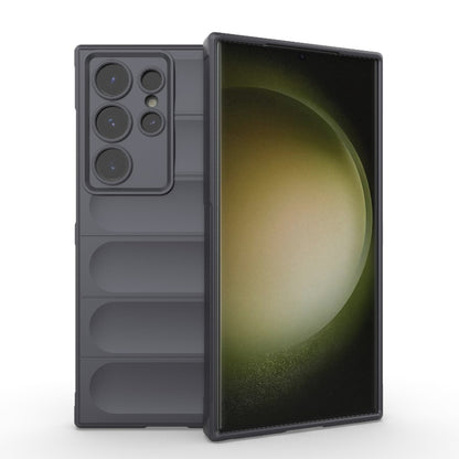 For Samsung Galaxy S24 Ultra 5G Magic Shield TPU + Flannel Phone Case(Dark Grey) - Galaxy S24 Ultra 5G Cases by buy2fix | Online Shopping UK | buy2fix