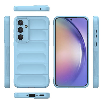 For Samsung Galaxy A35 5G Magic Shield TPU + Flannel Phone Case(Light Blue) by buy2fix