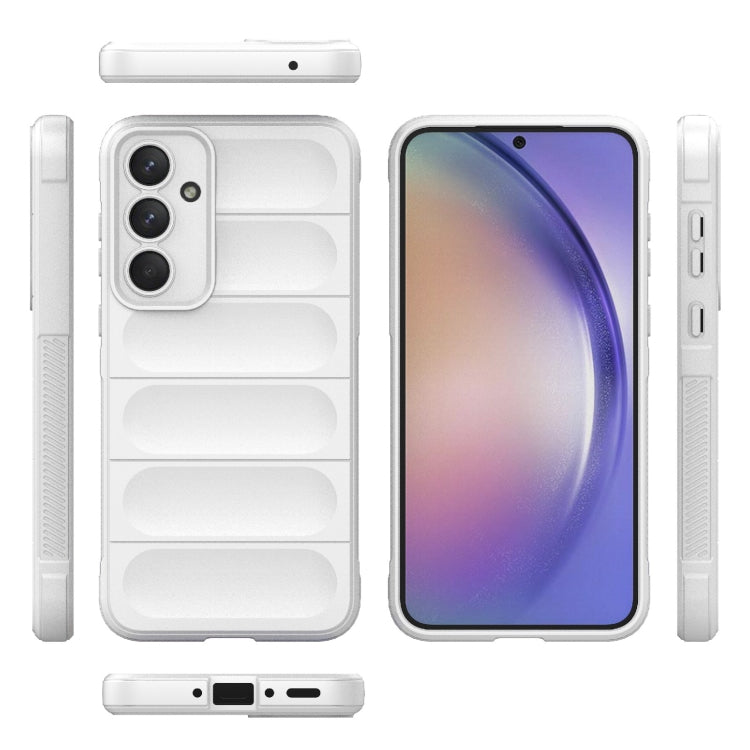 For Samsung Galaxy A35 5G Magic Shield TPU + Flannel Phone Case(White) by buy2fix