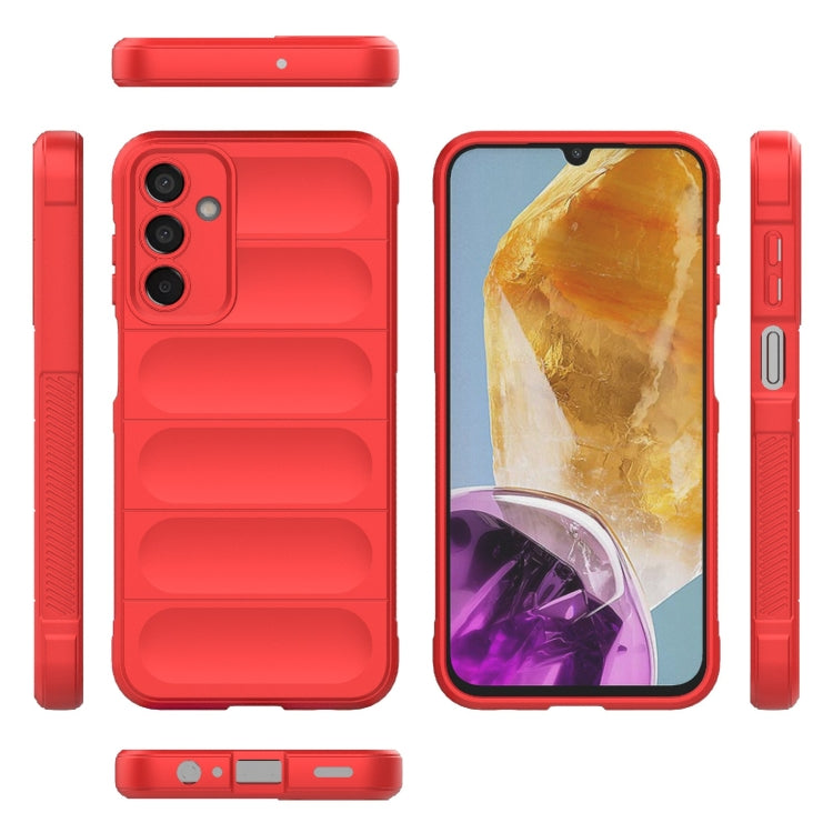 For Samsung Galaxy M15 5G Global Magic Shield TPU + Flannel Phone Case(Red) by buy2fix
