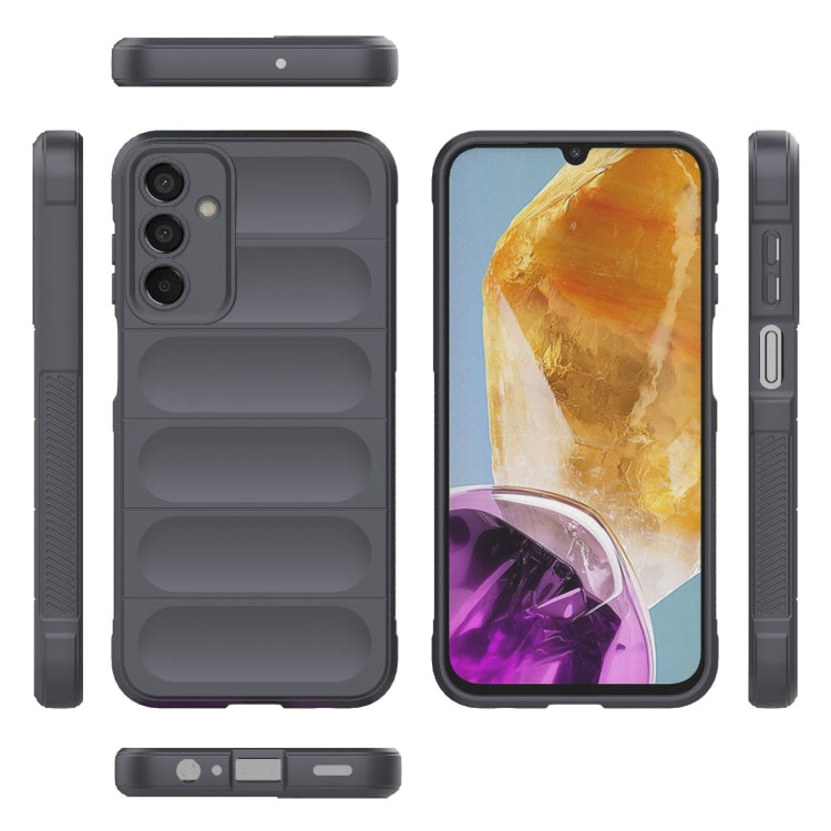 For Samsung Galaxy M15 5G Global Magic Shield TPU + Flannel Phone Case(Dark Grey) - Galaxy Phone Cases by buy2fix | Online Shopping UK | buy2fix