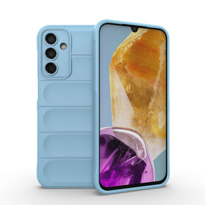 For Samsung Galaxy M15 5G Global Magic Shield TPU + Flannel Phone Case(Light Blue) - Galaxy Phone Cases by buy2fix | Online Shopping UK | buy2fix