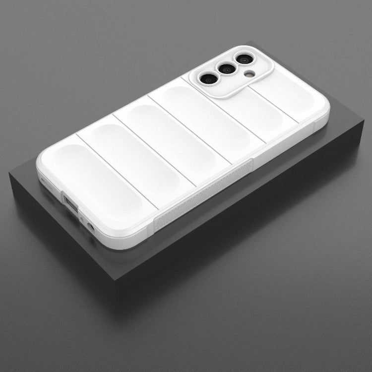 For Samsung Galaxy M15 5G Global Magic Shield TPU + Flannel Phone Case(White) by buy2fix