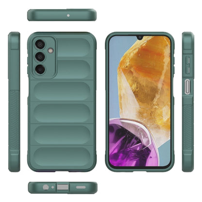 For Samsung Galaxy F15 5G Global Magic Shield TPU + Flannel Phone Case(Dark Green) - Galaxy Phone Cases by buy2fix | Online Shopping UK | buy2fix